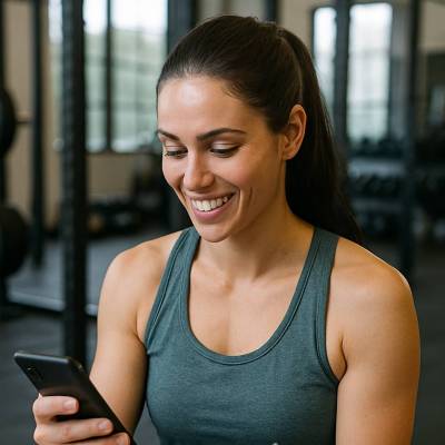 Marie Dubois, gérante de l'Airsoft Zone, souriante devant son terrain de jeu